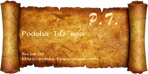 Podoba Tímea névjegykártya
